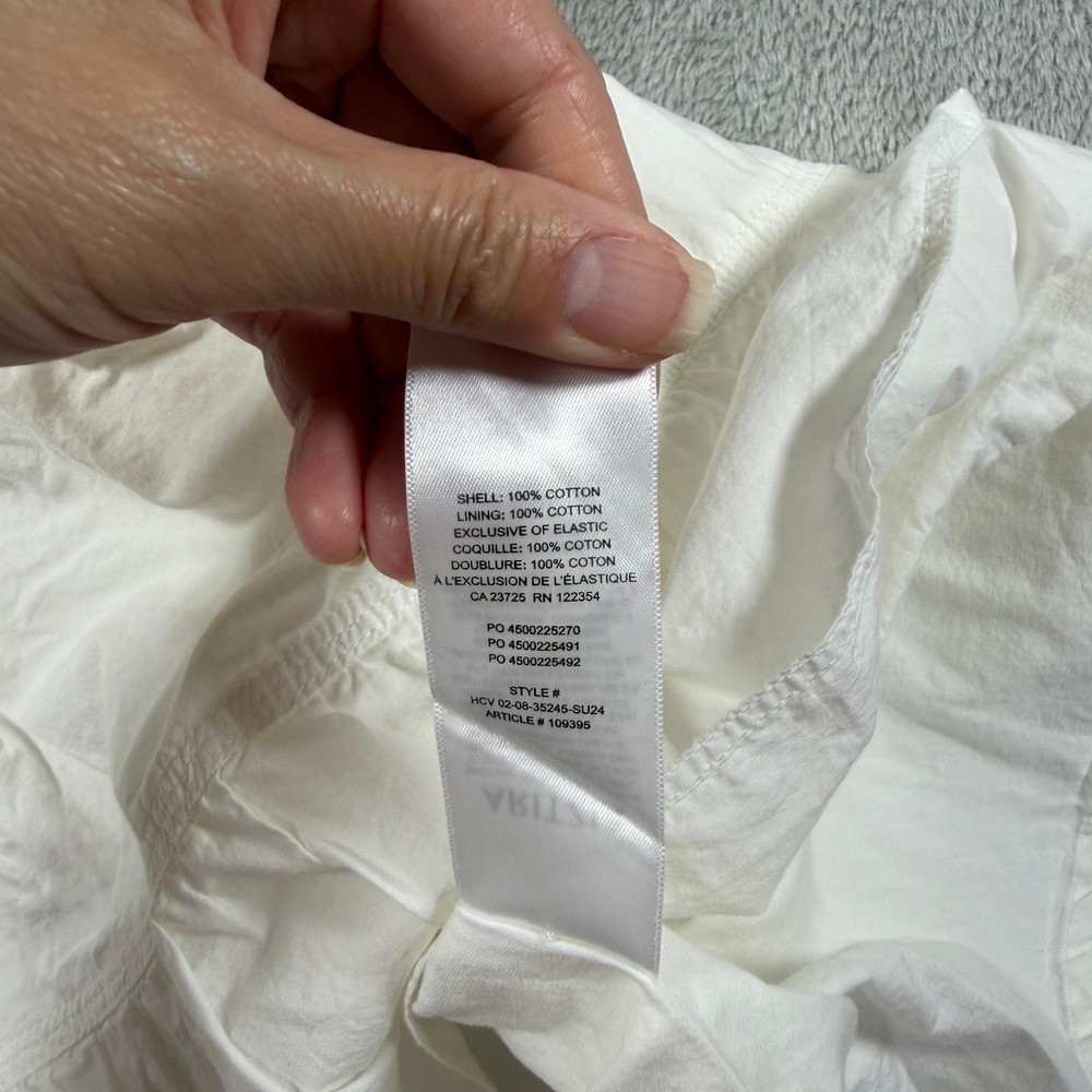 Sunday Best Aritzia Martine Poplin Mini Dress Women Large White Cotton Sundress - Picture 7 of 9